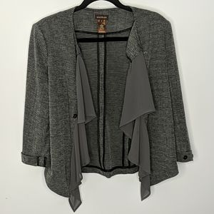Multiples Gray Open Cardigan Blazer Size M